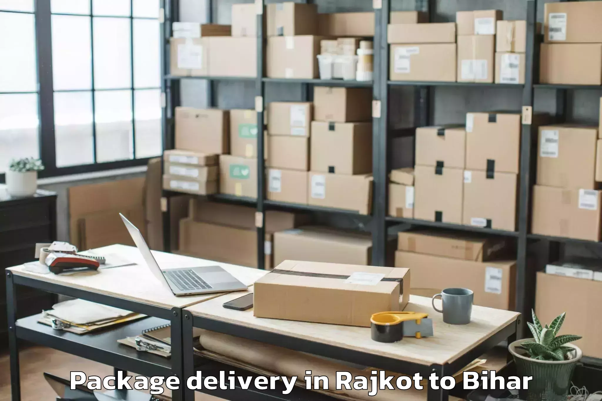 Trusted Rajkot to Sherghati Package Delivery